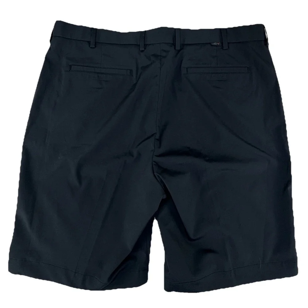 Greg Norman Shark Men's Black Golf Shorts Sz‎ 40 Performance Stretch Flat Front